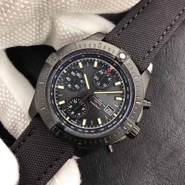 

44mm automatic chorograph m133881 black men watch wristwatch sapphire waterproof 7750 automatic movement chrono satch, Slivery;brown