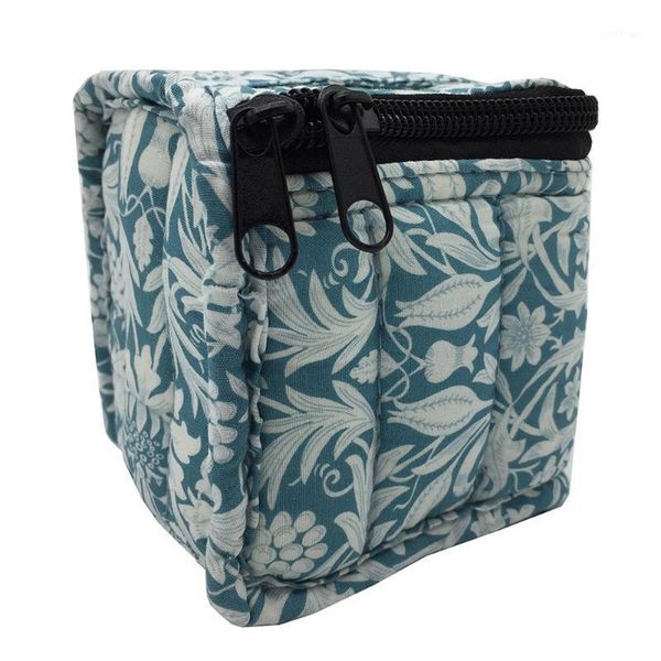 

9 grids travel sub bottle essential oil box carrying protective printing case storage bag shockproof odorless zipper accessory1