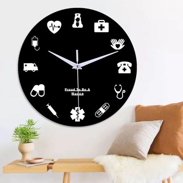 

wall clocks 1pc proud to be a & kit diy large clock office art decor long hands clock1
