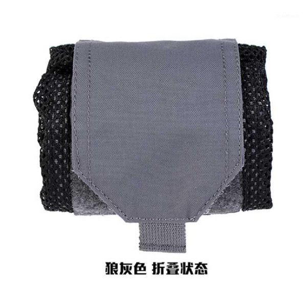 

tical folding mesh recycling bag tactical sundry bag1, Black;gray