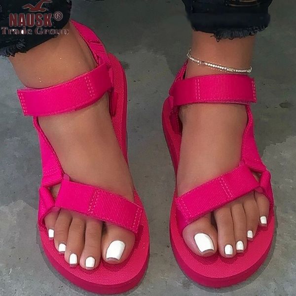 

2020 new women /summer new soft-slip non-slip platform sandals foam sole durable sandals ladies outdoor beach zapatos de mujer #st7w, Black