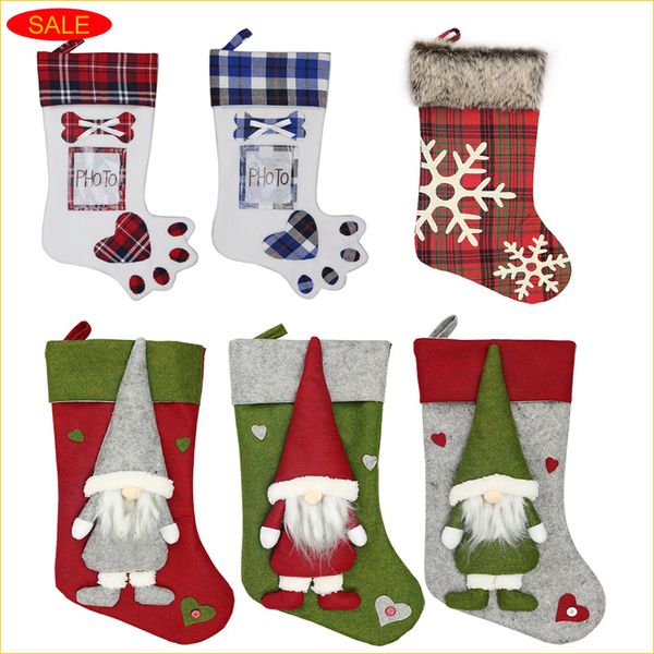 

p848tree gift christmas ornament socks xmas stocking candy bag home party decorative items shop shopwindow decorations