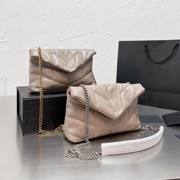 

soft leather shoulder bag thread lattice envelope female messenger bags chains fluffy cloud clutch gold color letters decoration chain strap