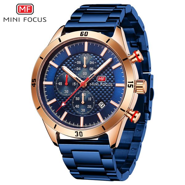 

european and american fashion high-end mini focus watch business mens watch multi-function watch calendar luminous waterproof steel belt men, Slivery;brown