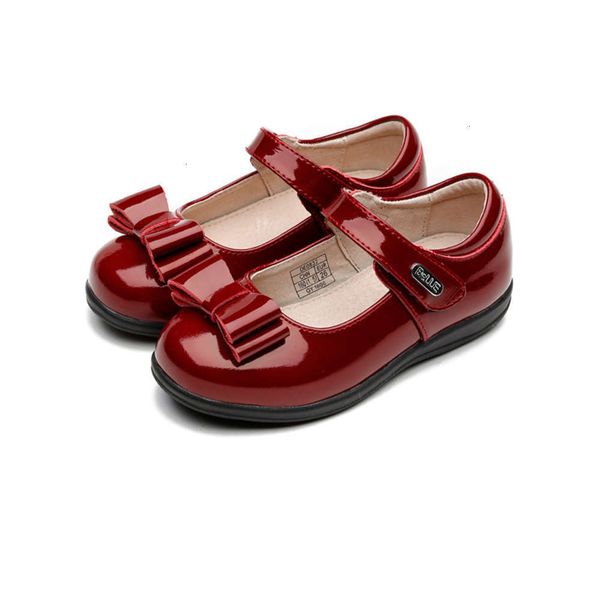 

soft sole girls' leather autumn 2020 new children's casual sho, Black;red