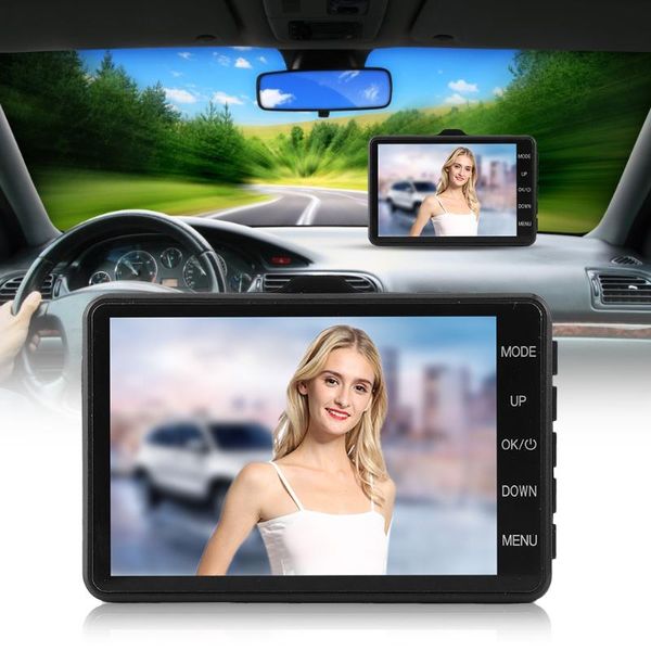 

car dvr dvrs brand 3.5in fhd 1080p driving recorder dual camera 140Â° wide angle g-sensor loop recording support