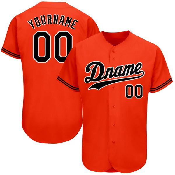 

custom orange black-white-052 authentic baseball jersey, Blue;black