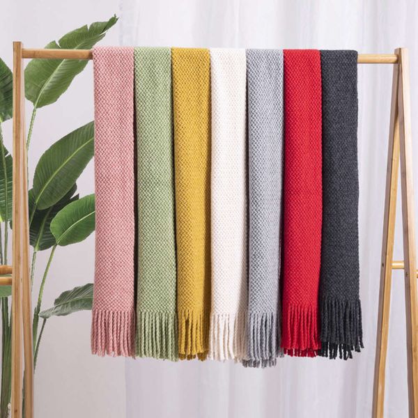 

scarf color and 2020 winter solid autumn neck for children's versatile warmth hi56, Red;brown