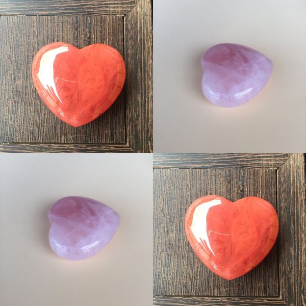 

semiprecious ornament heart shaped natural crystals stones pink colorful diy delicate womens arts and crafts new arrival 9tr m2