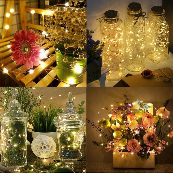 

decorative lighting 50pcs/lot led fairy lamp battery operated mini string light 20 30 50 100leds for garden home party wedding