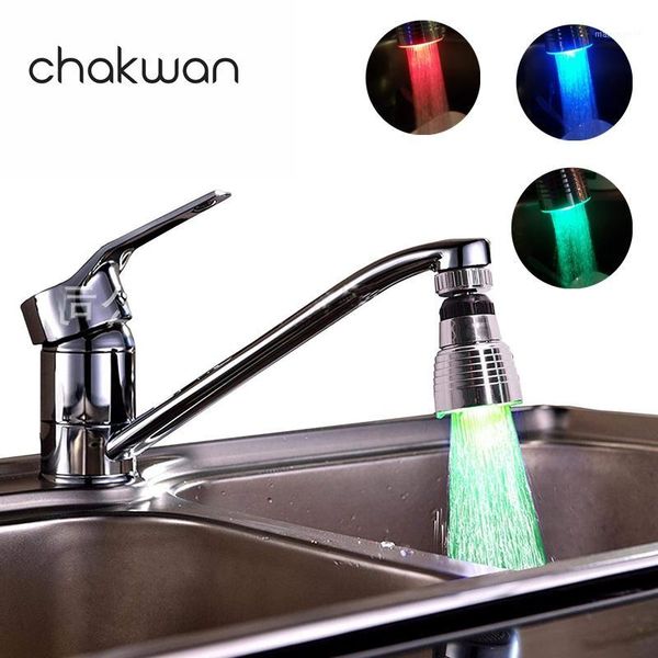 

swivel faucet nozzle 360 degree rotate temperature controlled led light kitchen and bathroom sink faucet sprayer1