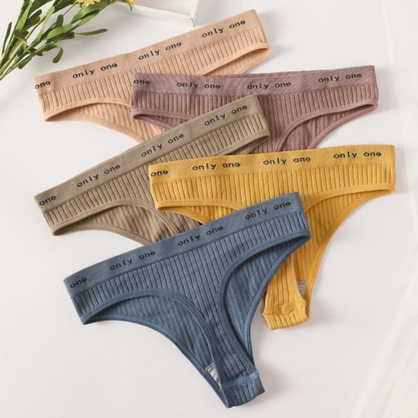 

women's g-string thongs cotton panties female underpants seamless underwear t-back letter soft comfort lingerie briefs1, Black;pink