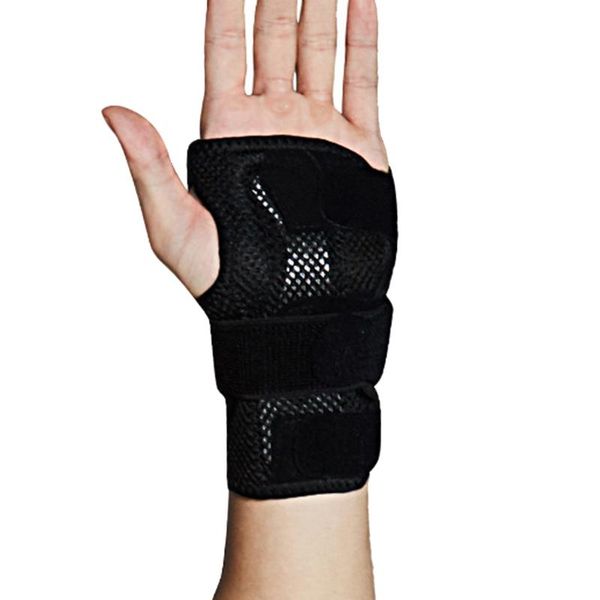 

supporter wrist fixed ventilation supporter adjustable wrist protection 2 aluminum plates size unisex, Black;red