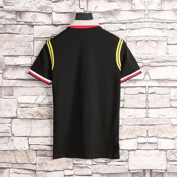 

pp19italian men's luxury polo shirt brand summer hip-hop v-neck bee embroidery classic style cotton men's polo shirt, White;black