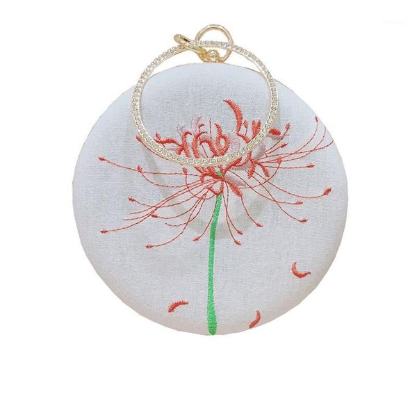 

evening bags women fashion wild dinner white clutch purse female 2021 retro hanfu chain crossbody bag girls round banquet bags1