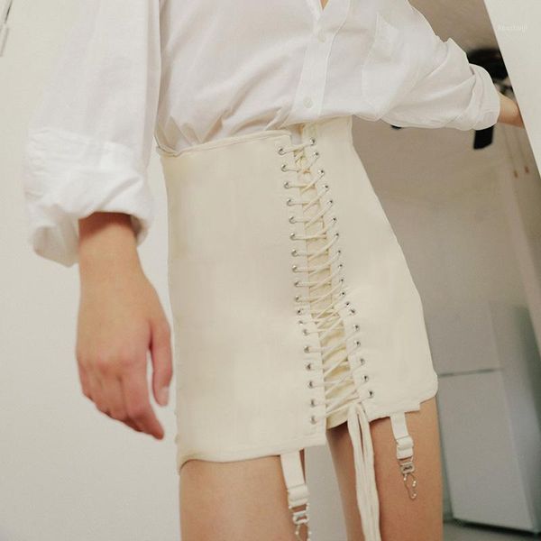 

express sale summer foreign trade popular style personality broken hole strap bouquet waist bag buttocks skirt short skirt1, Black