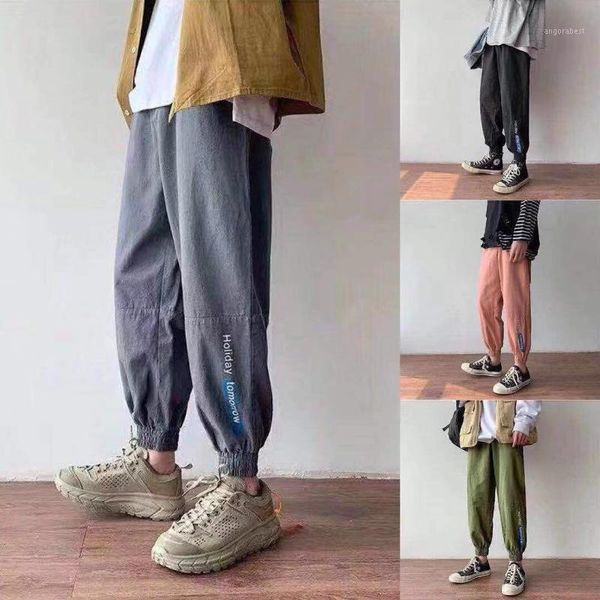 

men sweatpants loose men joggers pants hip hop sportswear embroidery harem pants streetwear pant1, Black