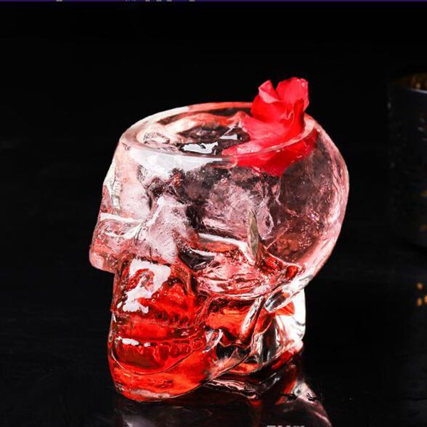 

transparent skull glass cups crystal skull head vodka wine sglass drinking cup skeleton pirate vaccum beer glass mug cls338y