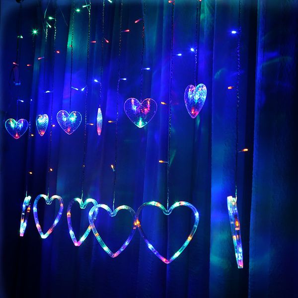 

led curtain lamp waterproof hanging love string lantern romantic light valentine's day wedding festival decoration 2 nzvpv