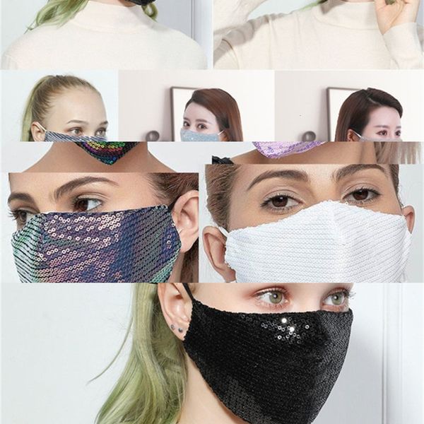 

bling reusable silk factory9j2dsequins 3d washable fashion ice mask pm2.5 care shield sun color gold elbow shiny face co