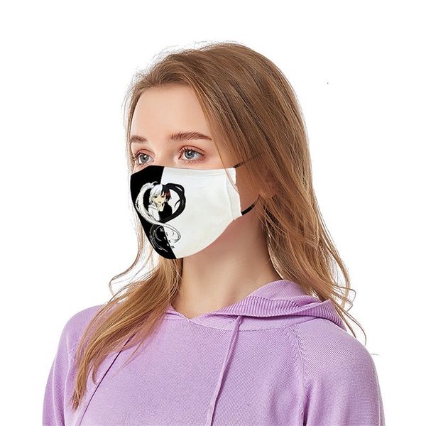 

black and white bear designer with filter dust-proof mask personalized parody cross-border breathable face masks