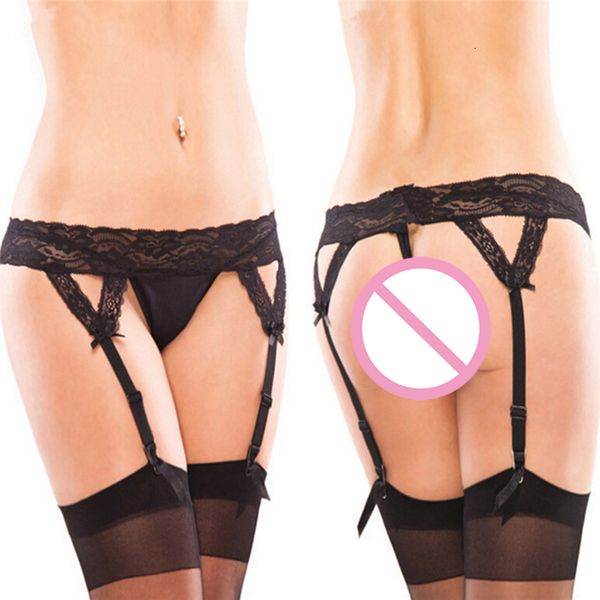 

1pc women bow perspective thigh-highs stockings garter belt lingerie garters lady erotic suspender intimates pantyhose, Black;white