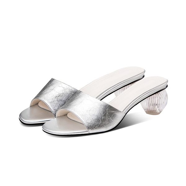 

2021 new comes sandals, warm genuine leather, high-toe open-toed women's shoes, slippers. sw0e, Black