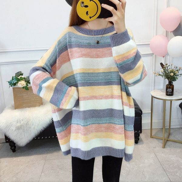 

pregnant suit fashionable foreign style loose outer wear women's long autumn and winter sweater bottoming shirt, White