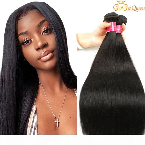 

8a brazilian straight hair weave bundles unprocessed brazilian virgin hair straight 4pcs lot brazilian human hair bundles, Black