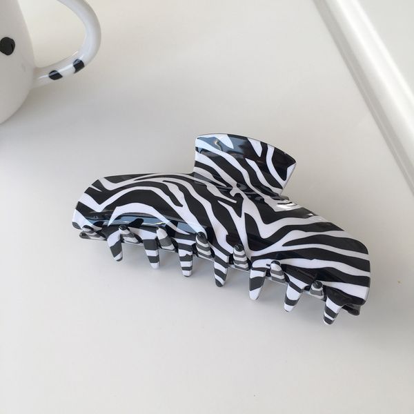 

6pcs/lot large size leopard print hair claws for women scrunchies shower pink clamps zebra acetic acid sweet hair clip jewelry, Slivery;golden