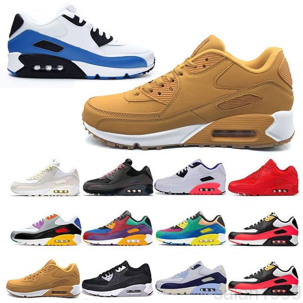 

mens shoes classic 90 men and woman shoes black red white trainer air cushion surface breathable casual shoes 36-45 ny9f