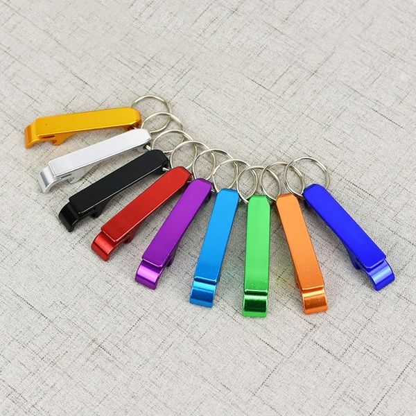 

chain key fashion portable beer aluminum tool summer wine bottle openers with keychain 2-in-1 opener t2i51028, Silver