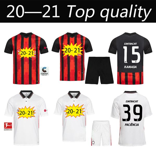 

таиланд eintratht франкфурт франкфурт футборт джерси 20 21 дост ndicka andre silva kostic футбол футбол взрослые мужчины kits kit camisata d, Black;yellow