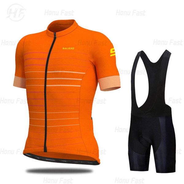 

racing sets men's pro team 2021 salexo cycling jerseys bike wear clothes quick-dry bib 19d gel clothing ropa ciclismo uniformes maillot, Black;blue