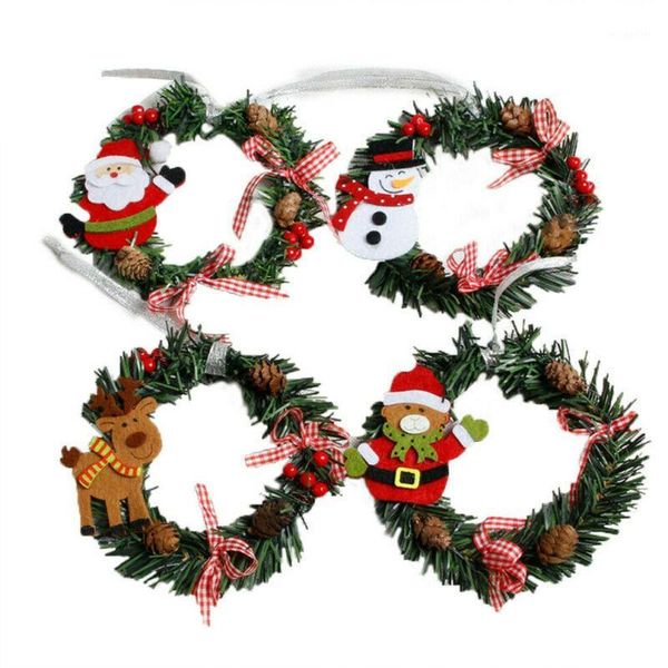 

decorative flowers & wreaths 15cm christmas wreath door wall hanging garland ornament home holiday decoration xmas party decor1