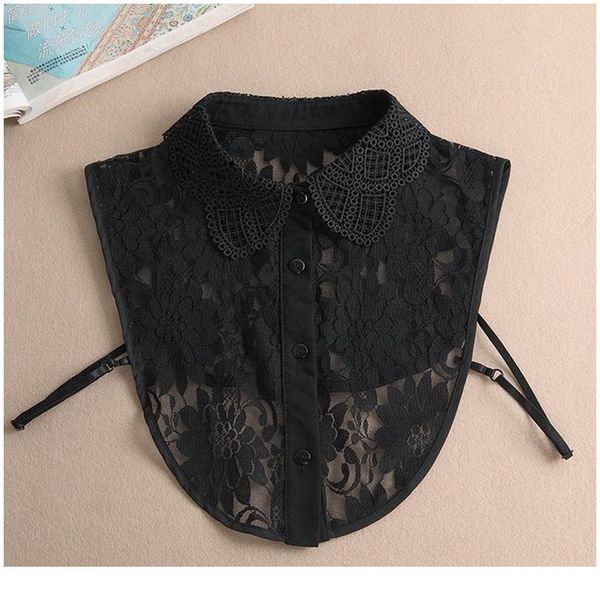 

vintage fake collar shirt women lace false collar lapel white detachable collars for women black neckwear clothing acc jlltor, Blue;red