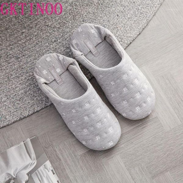 

gktinoo 2020 women home slippers for indoor bedroom house soft bottom cotton warm shoes guests flats1, Black