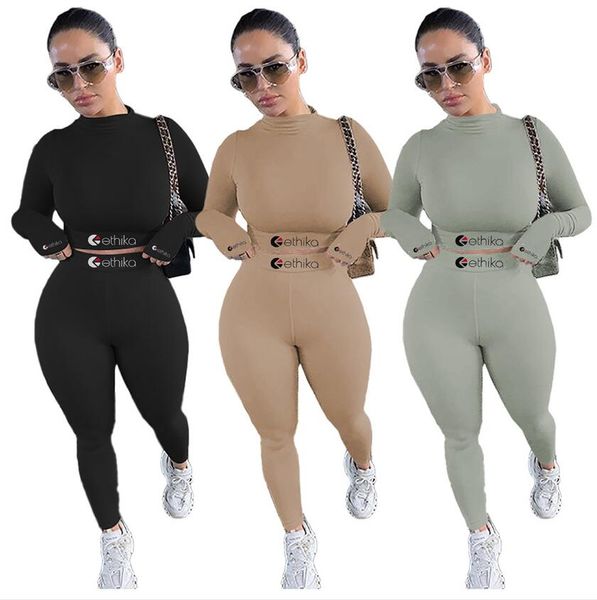 

women bodysuit tracksuit sets embroidery letters designer long sleeve outfit pullover legging pants suit two piece clothing new f111803, White