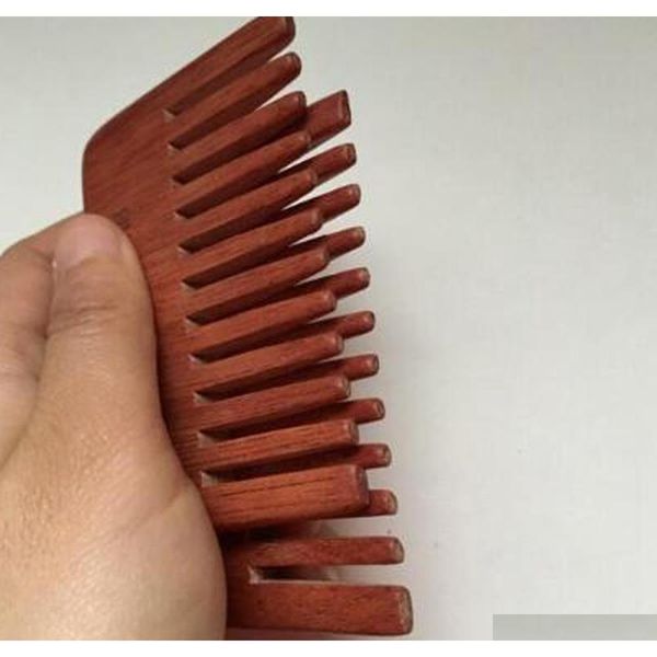 

50pcs/lot vintage pocket hair & beard comb amodong wood mini wide tooth hair care styling tool anti static groomi qylurc sweet07, Silver