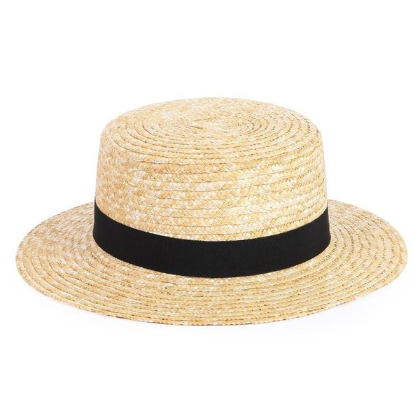

travel beach summer sunproof sailor straw hat uv protection fashion holiday casual boater wide brim adult, Blue;gray