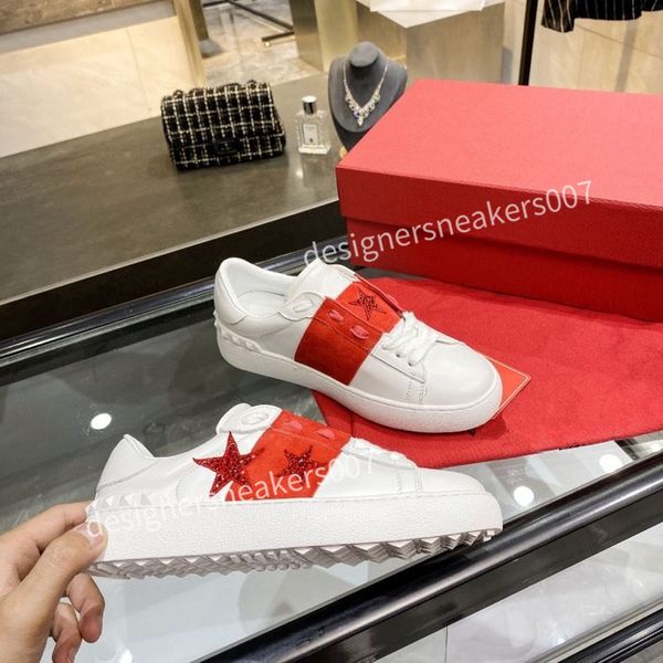 

2021the new mans fashion mens women leather breathable shoes open low sports sneakers yh200908, Black