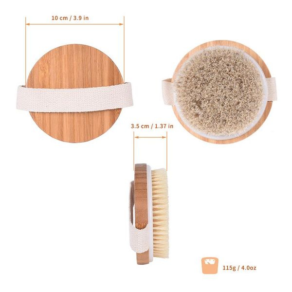 

treemile натуральная отшелушивающая щетина для ванны для ванны деревянная кузовной массаж курорт spa сухой кисти бани кисть набор купальный