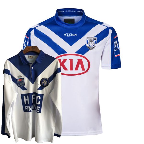 

лучшие новые 1985 2019 2020 бульдоги регби джерси для регби джерси 19 20 рубашек, Black;gray