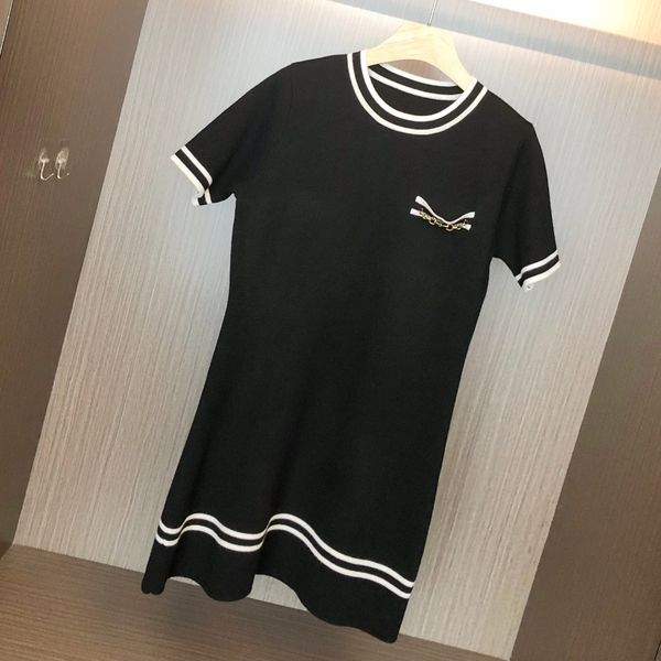 

1222 2022 spring brand same style regular long sleeve short sleeve crew neck kint white sweater women clothes fangle, White;black