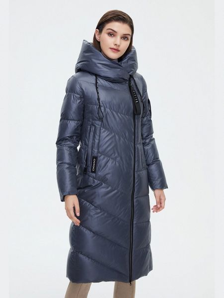 

letter patched drawstring dual pocket hooded padded coat h8qa#, Black