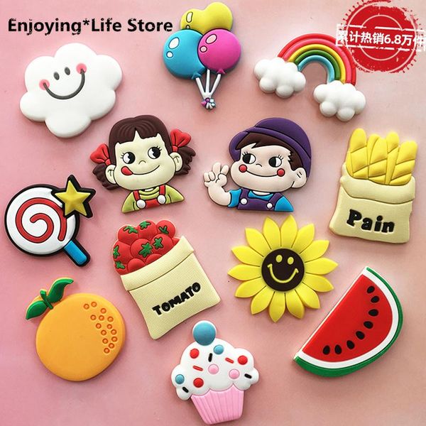 

cute cartoon creative rainbow soft rubber magnetic stickers refrigerator stickers early childhood education home decoration