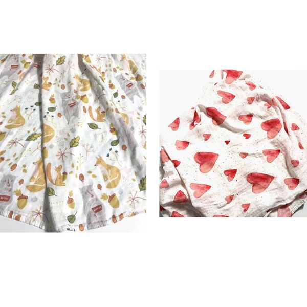 

2pcs 60x60cm baby soothing towel super soft muslin bath towel for newborns multi use baby bib burp cloth kid scarf handkerchief swy wmtfwp, Red;brown