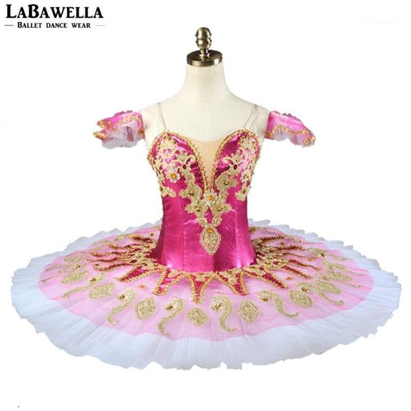 

child professional ballet tutu classical women paquita dark pink competitons stage costumes tutu for girls bt9134g1, Black;red