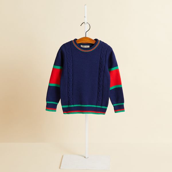 

autumn and winter new children's clothing children's cashmere sweaters wild cute set cashmere sweaters, Blue