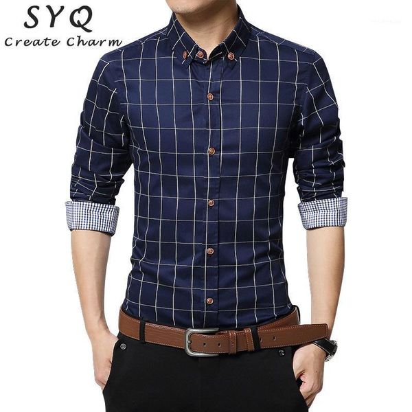 

shirts women 2019 printed plaid men shirt long-sleeved casual shirts for men slim fit male dress camisas masculina -5xl1, White;black